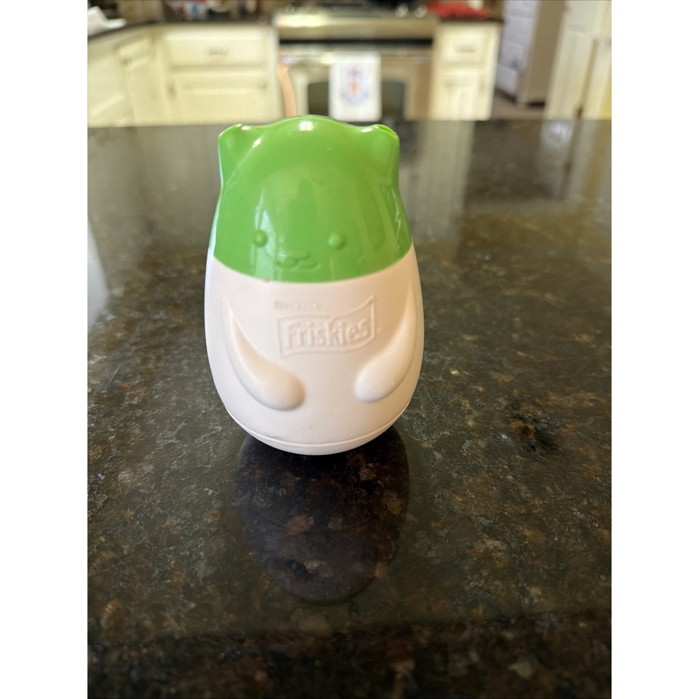 Friskies Purina Pull 'n Play Cat Treat Dispenser Wobbert Wobbles Rolls, Toy Only